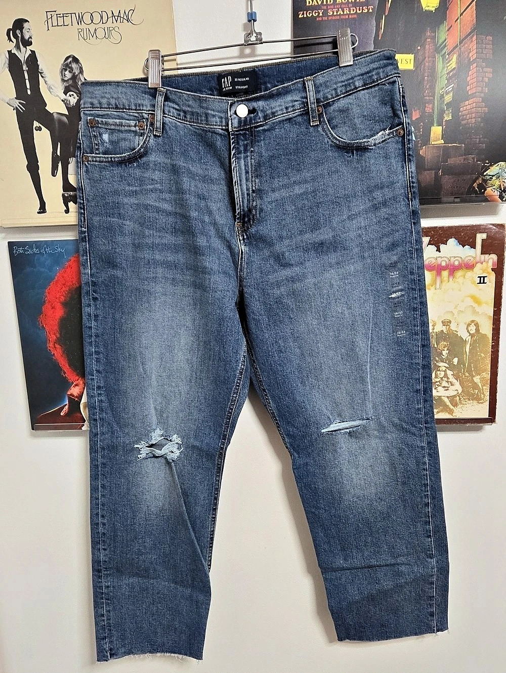 Gap High Rise Straight Jeans Blue Waist 33